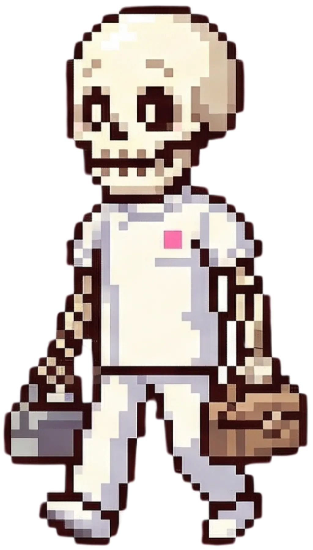 荷物を持ったスケルトン