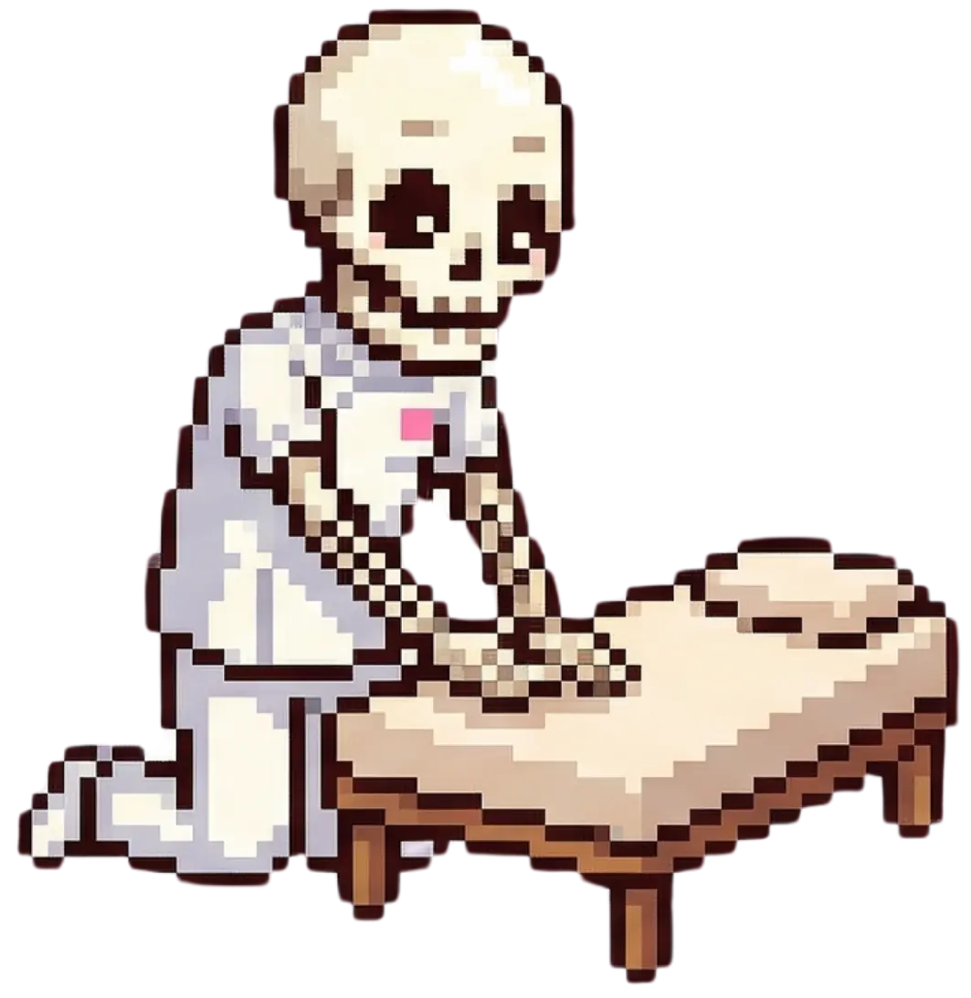 マッサージするスケルトン