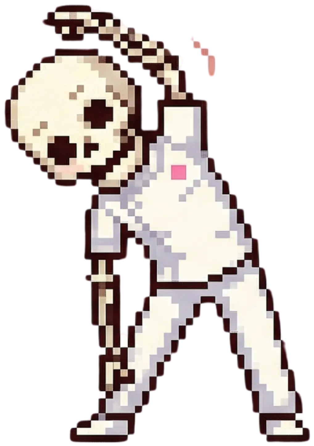 ストレッチするスケルトン