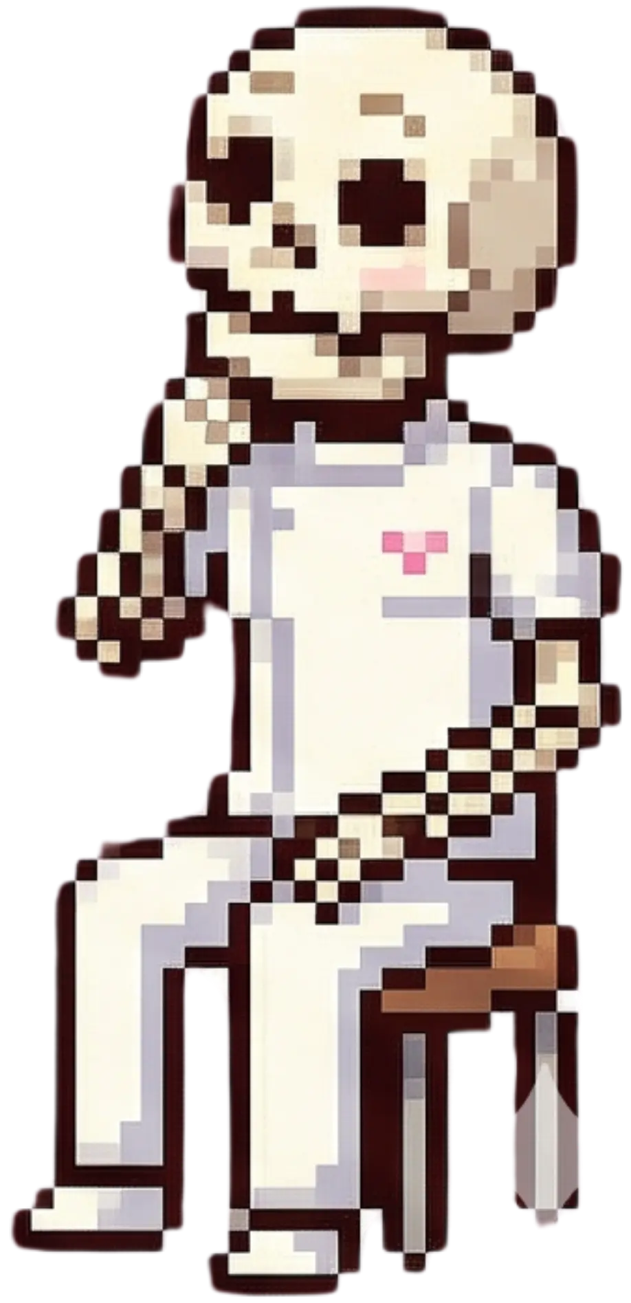 悩むスケルトン